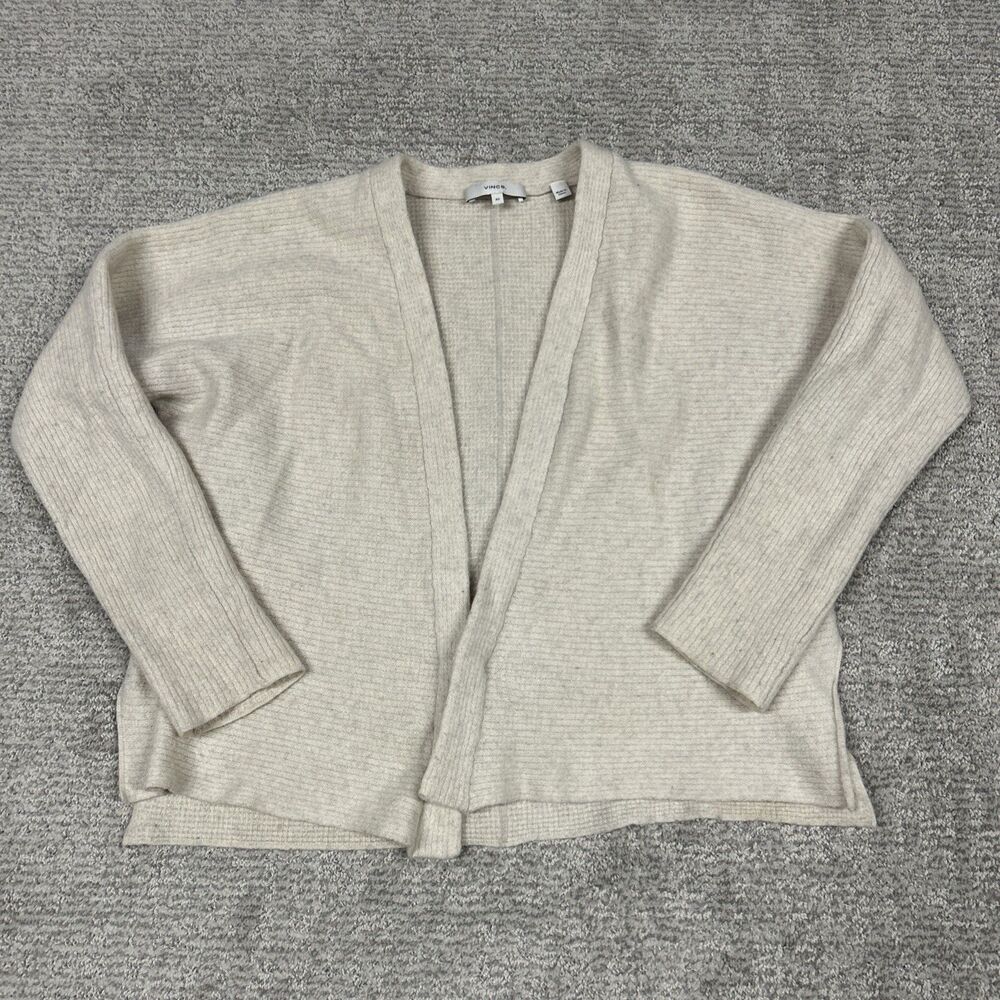 Vince Cardigan Sweater Womens XS Wool Cashmere Blend Light Beige/ Ivory Soft